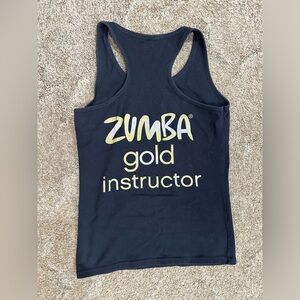 RARE - ZUMBA GOLD INSTRUCTOR TANK TOP! Black and Gold.